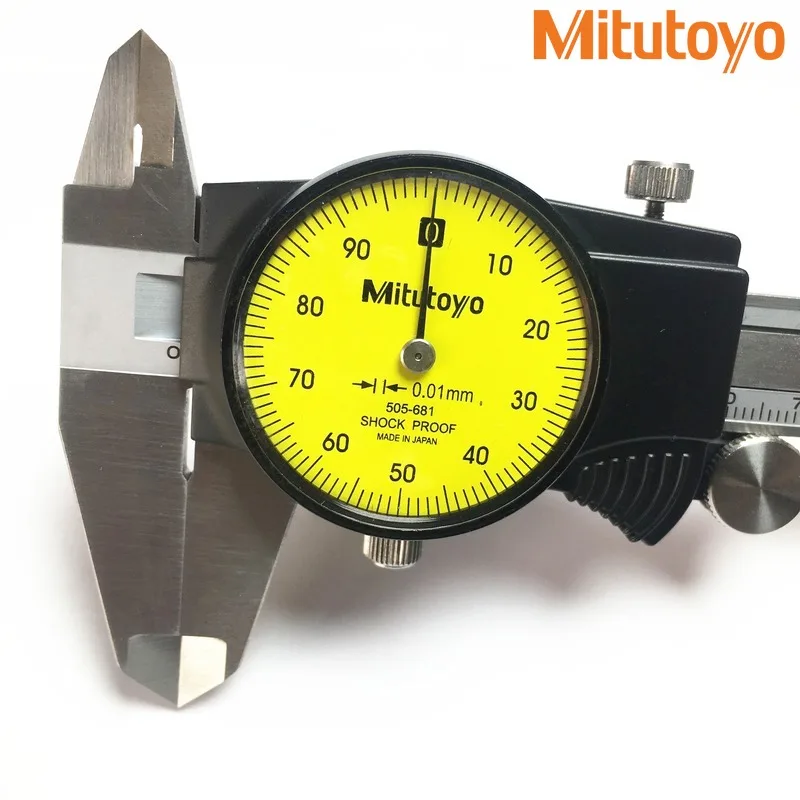 

Mitutoyo Dial Caliper 505-681 0-150mm 505-682 0-200mm 0.01mm Precision Micrometer Measuring Stainless Steel SHOCK PROOF Tool