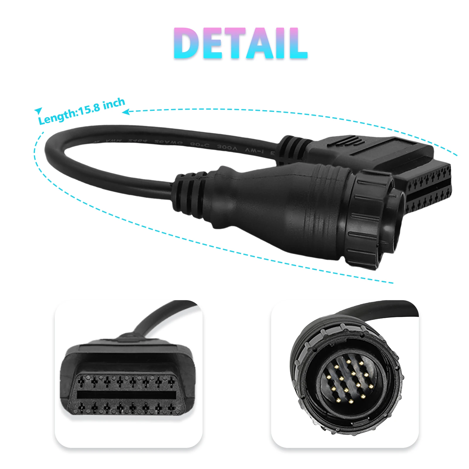 14Pin OBD Adapter für Mercedes Sprinter Actros Atego für VW LT EVE/CDI/PMS Lkw Bus Motor diagnose Stecker Kabel für Benz – Detail 4