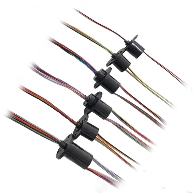 1PCS Micro Slip Ring 2/4/6/8/12/24 Channel Wires 1.5A 12.5mm/15.5mm Rotate Dining Table Slipring Electric Collector Rings Joint