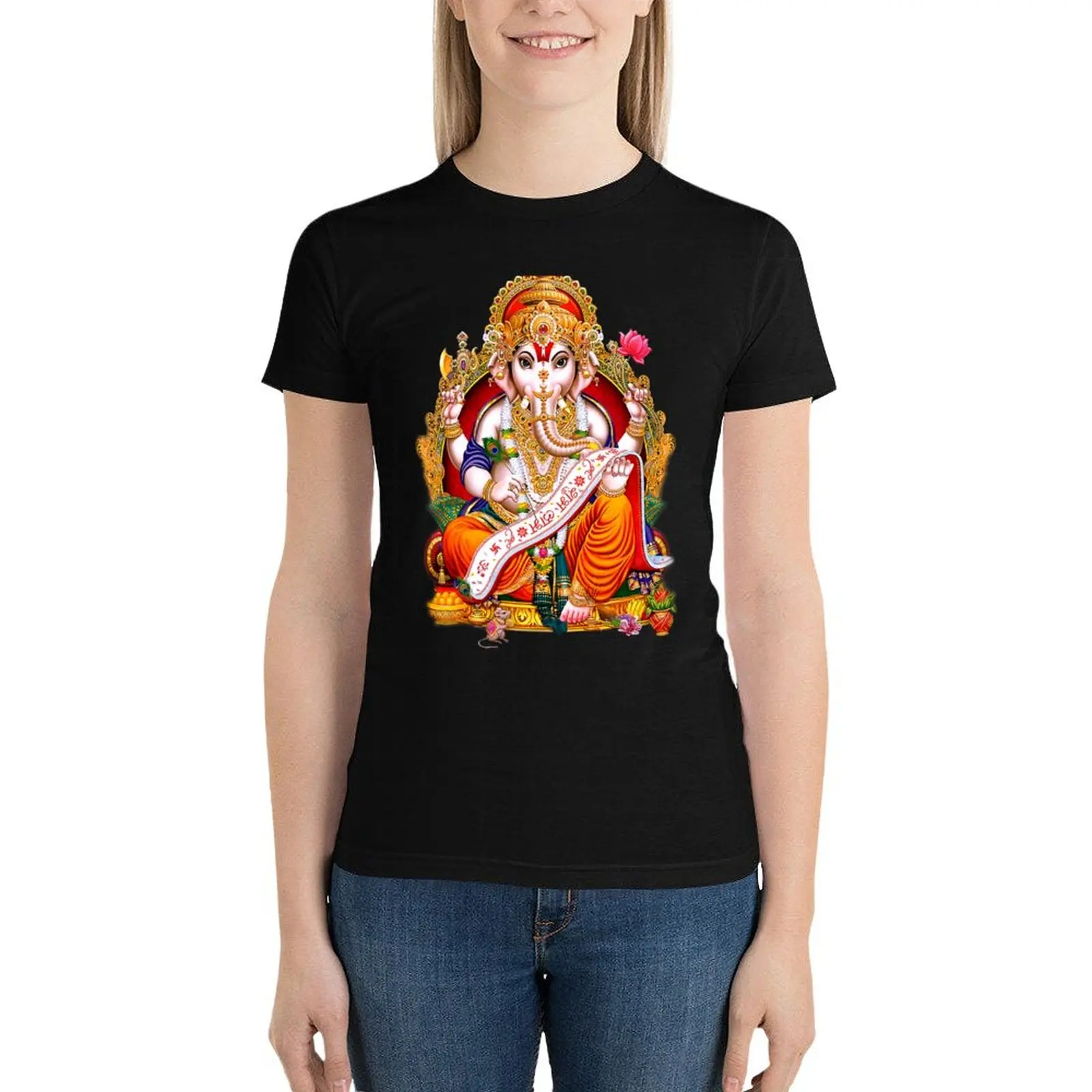 

Ganesh T-Shirt Aesthetic clothing anime clothes funny t shirts for Women