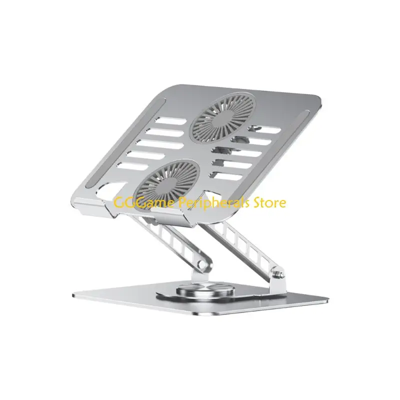 U55B Double Cooling Fan Laptop Risers Stand For Enhances Airflows And Comfortable Viewing