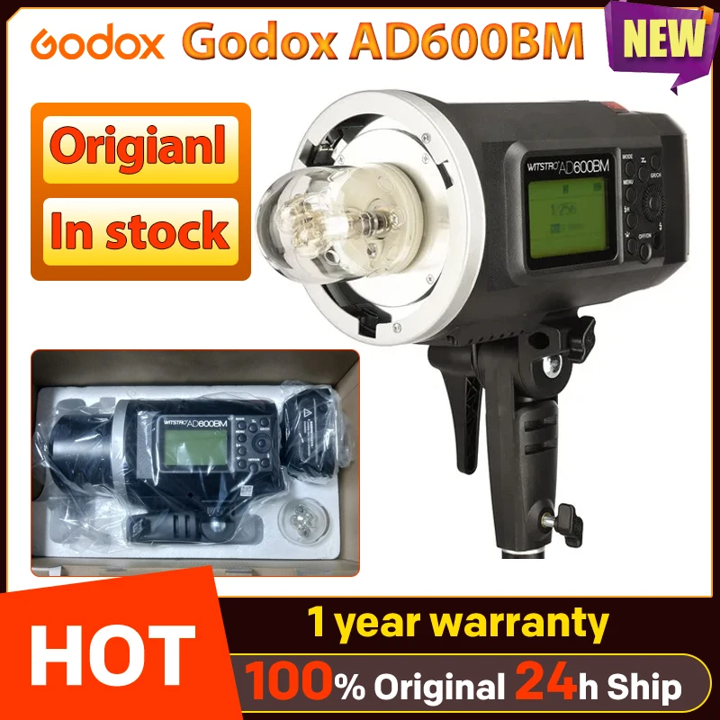 Godox Wistro AD600BM Outdoor Flash All-in-on Light Build-in 8700mAh Battery Bowens Mount 600W GN87