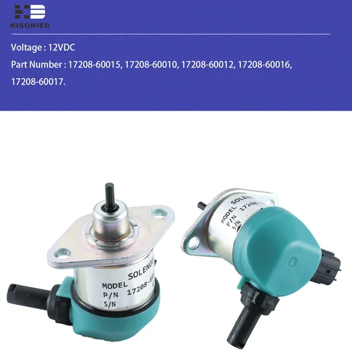 Imagen 2 del producto Solenoide de apagado de combustible, 17208-60015, 17208-60010, 17208-60012, 17208 60016-, para Kubota, solenoide de parada de motor, 12VDC, 17208-60017