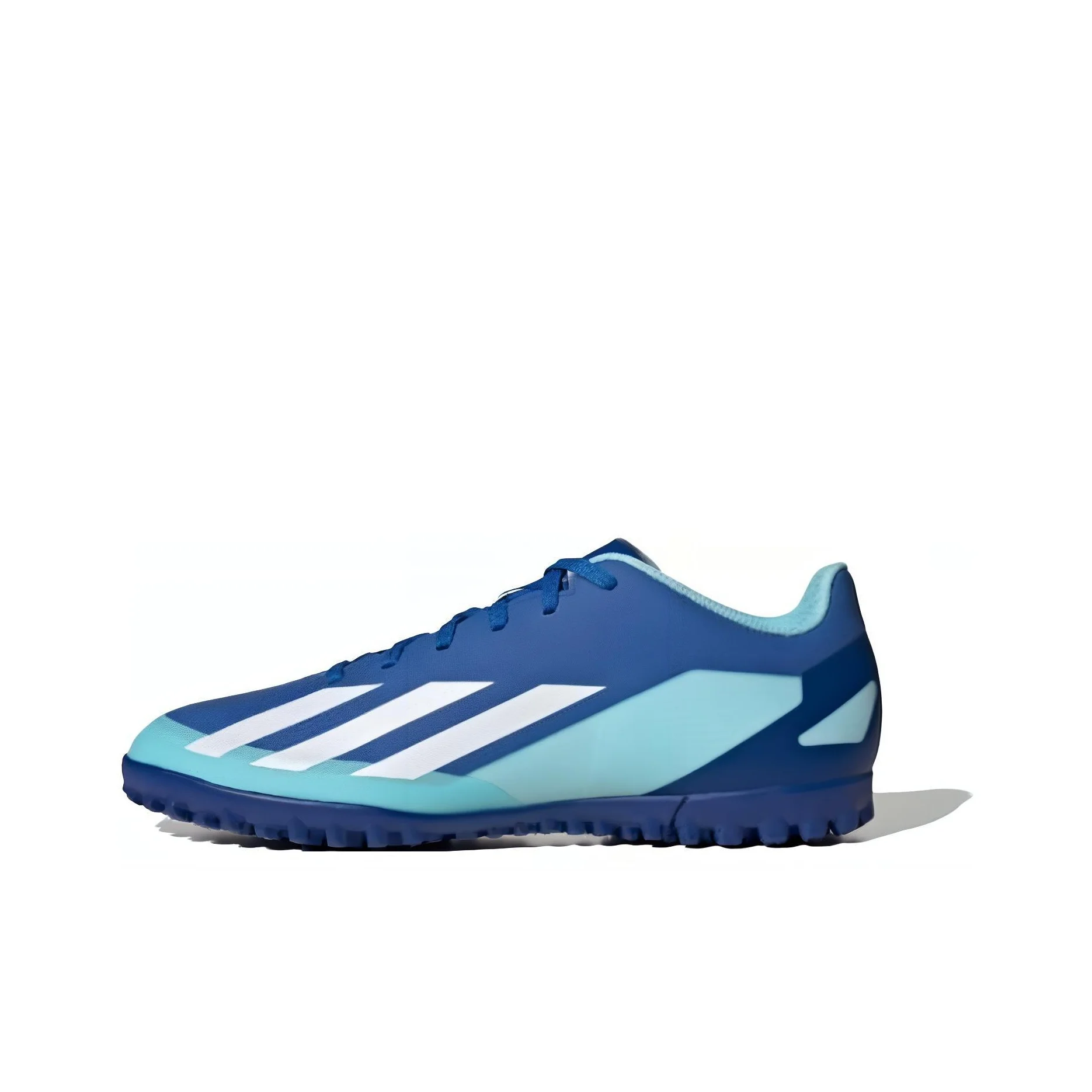 Adidas X Crazyfast.4 TF Turf Textile, Synthetic Leather Abrasion Resistant Lightweight Soccer Shoes Men's Blue White IE1576