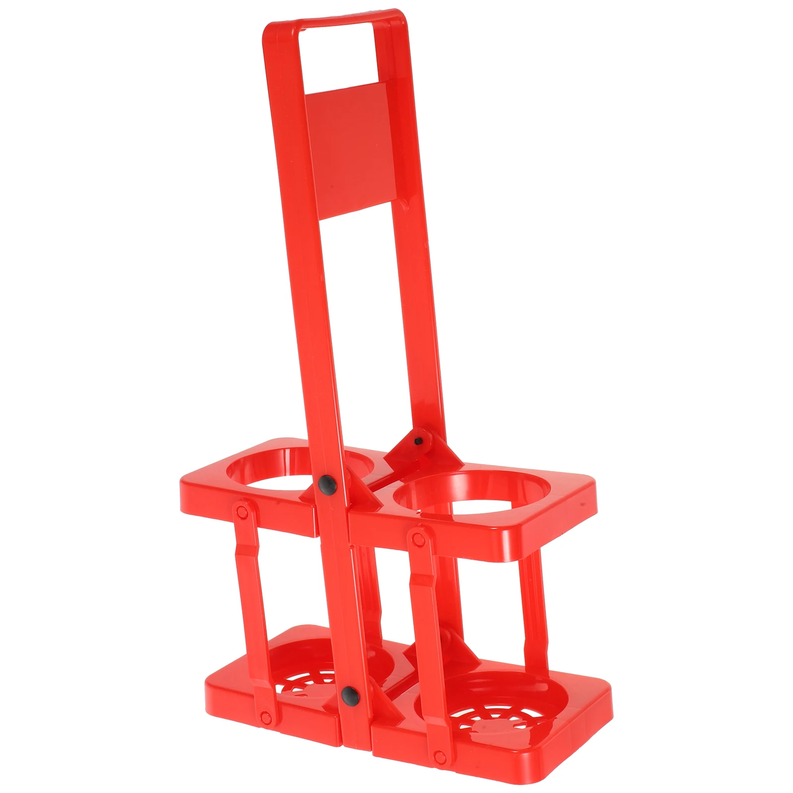 Cesta de cerveza plegable, portador de bebidas de plástico ligero, soporte portátil para bebidas, estante para botellas con mango negro, almacenamiento