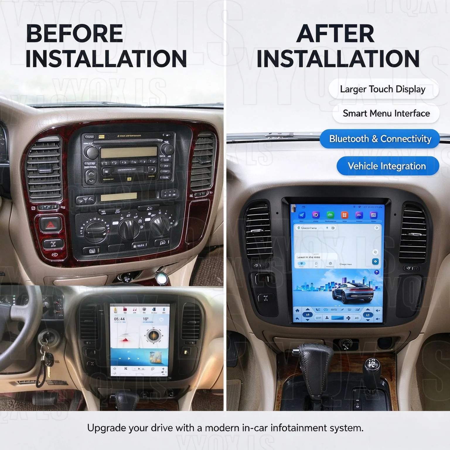 For Toyota Land Cruiser LC100 1998- 2007 Screen Android auto Car Radio Multimedia Player GPS Navigation CarPlay car intelligent