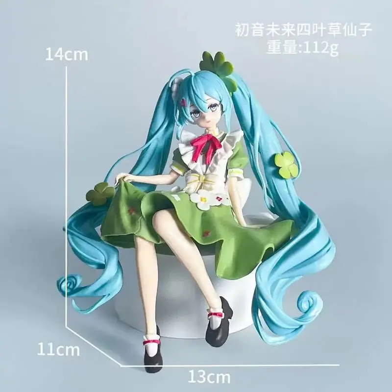 アニメ Gk 四つ葉のクローバーの花妖精初音美少女アニメフィギュアモデル装飾品コンピュータケース装飾トレンディなおもちゃギフト