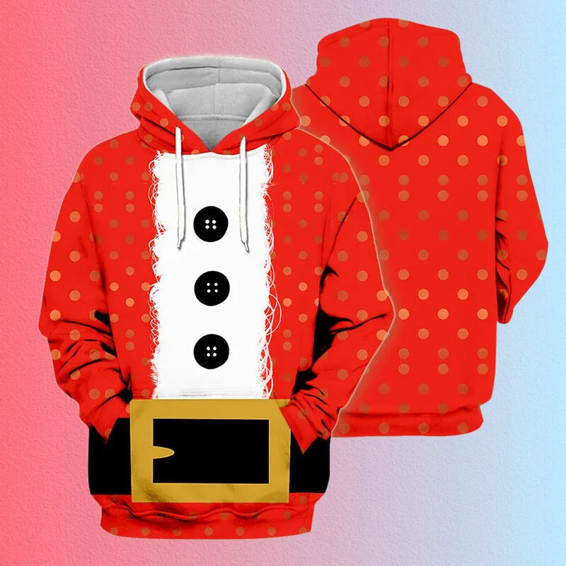

Funny Design Christmas Dress 3D Printed Hoodies for Men Clothes Fashion New in Hoodie & Sweatshirts Santa Claus Cosplay Y2k Tops