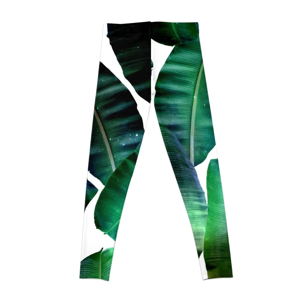 Cosmic Banana Leaves #redbubble #lifestyle Leggings active wear harem pants for girls Womens Leggings