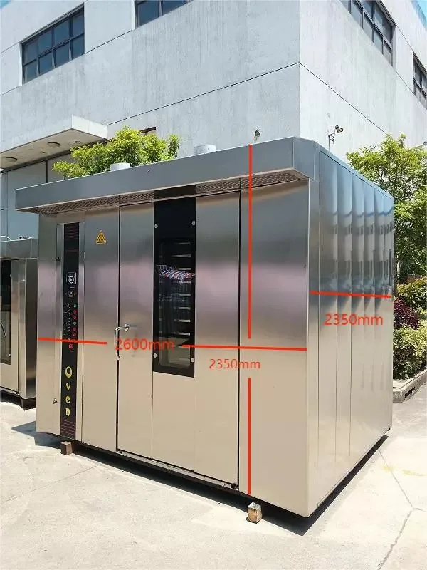 Customized Commercial Large Capacity Bread Factory Rotary Oven Pita Bread Toast Steam Trolley Made in China