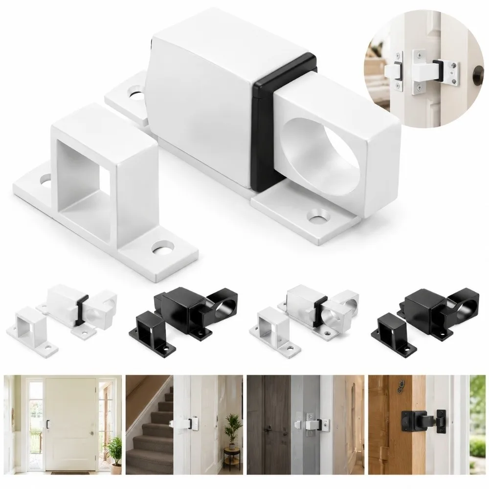 Aluminum Alloy Door Latch Bolt Square Shape Rustproof Self-Closing Latch Security Hardware Beveled Airplane Bolt Latch