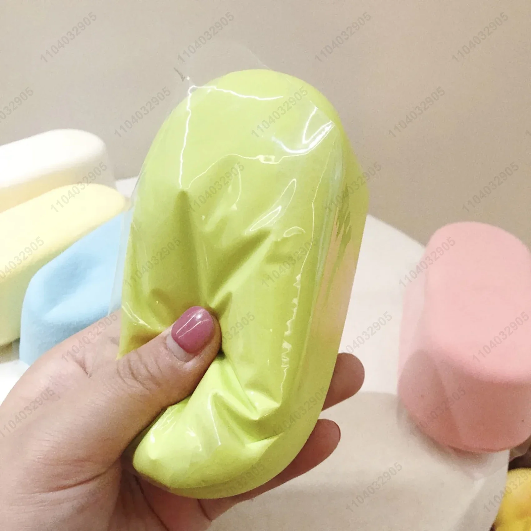 Rice Cake Bar Squishy Slow Rising Squishy Sponge Cake Colorful Slow Rebound Squeeze Toy Anti Stress Release Hand Relax Toy