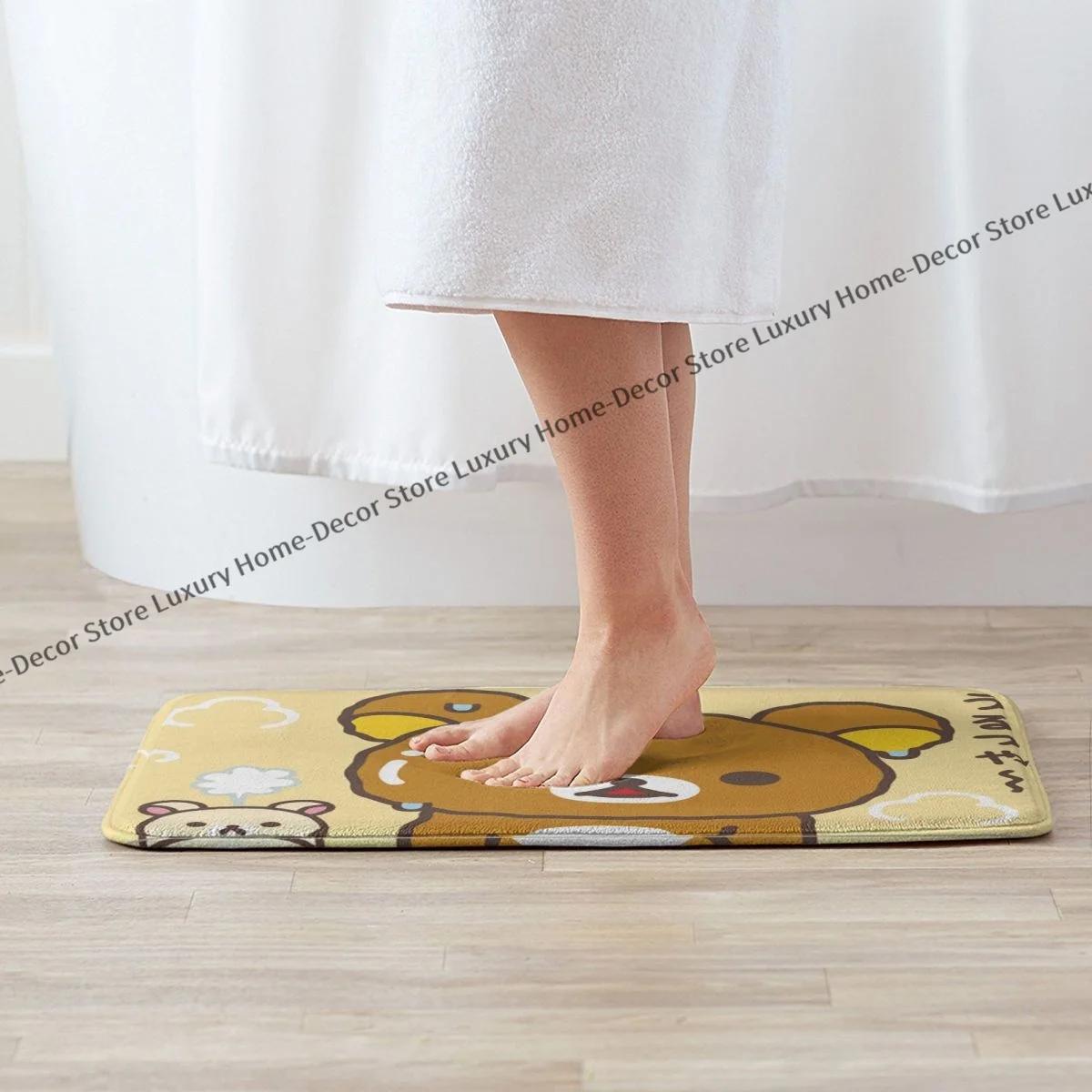 Rilakkuma Bear Non-slip Doormat Hot Bath Kitchen Mat Outdoor Carpet Home Modern Decor