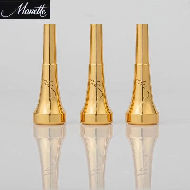 Monette Bb Trumpet Mouthpiece 7C 5C 3C Size Pro Silver/Gold Plated Copper Musical Brass Instruments Trumpet Accessories