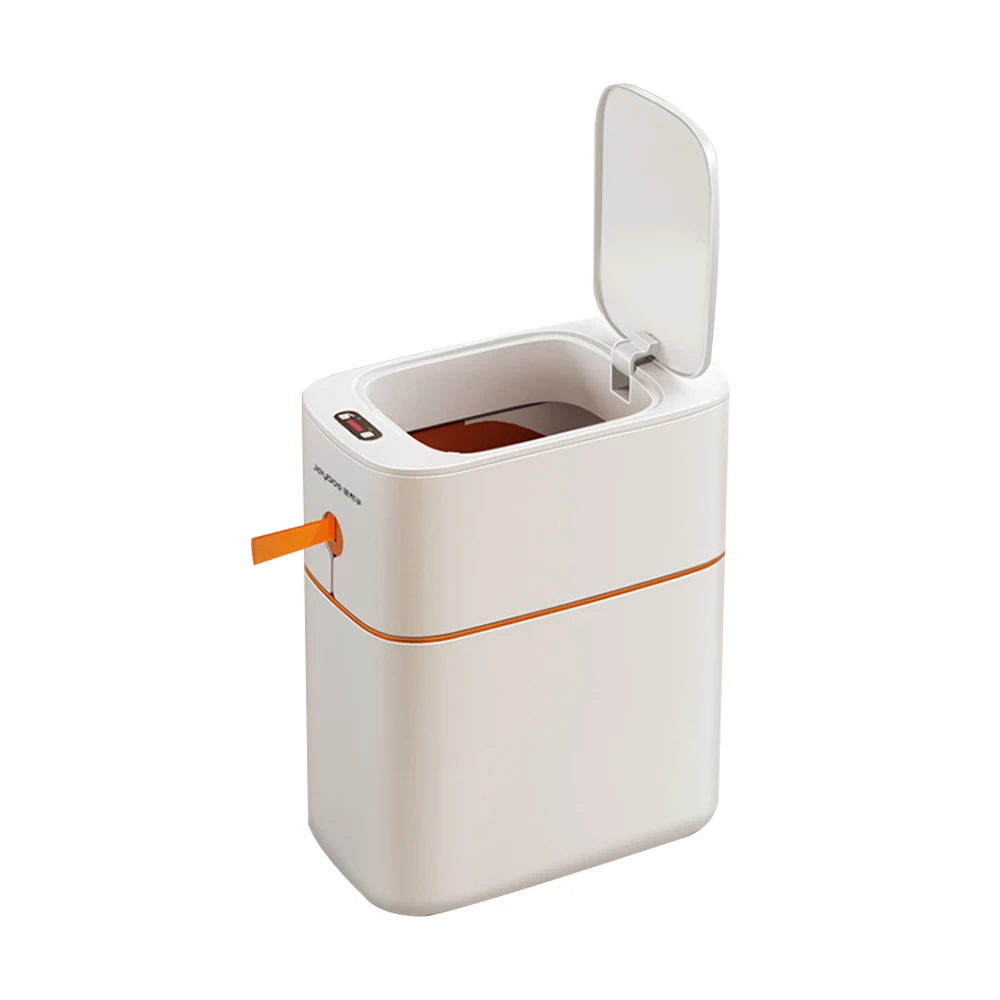 

Popular Hot sell JOYBOS Smart Trash Can Automatic Induction Kick Waste Slim Bin Sensor Bin for Office Living Room Trash Can with