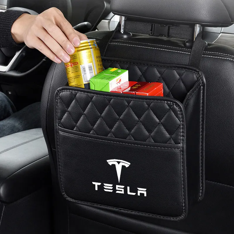Car Seat Back Insulation Storage Bag Multi-Pocket Thermal Cooler Travel Organizer Case For tesla model 3 X S Y Accessories
