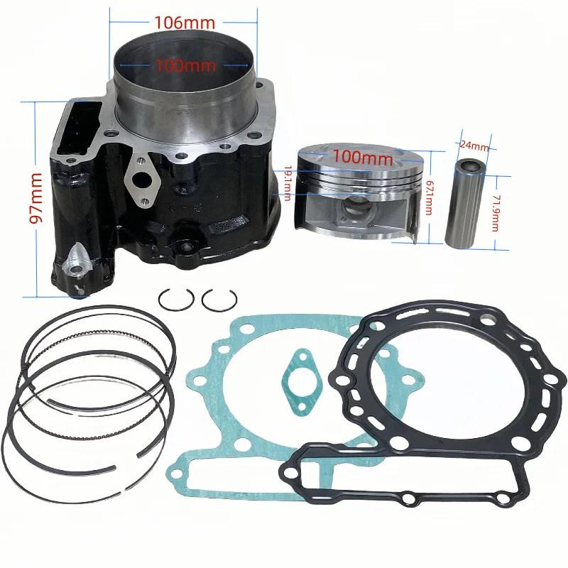 

100mm Motorcycle Accessories Cylinder Head Kit For KAWASAKI KLR650 Set Of Cylinder Piston Gaskets