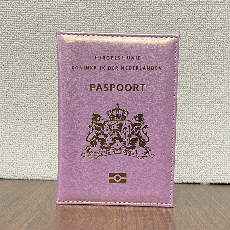 Funda de pasaporte de piel sintética para mujer y niña, cubierta suave de viaje, color rosa, a la moda