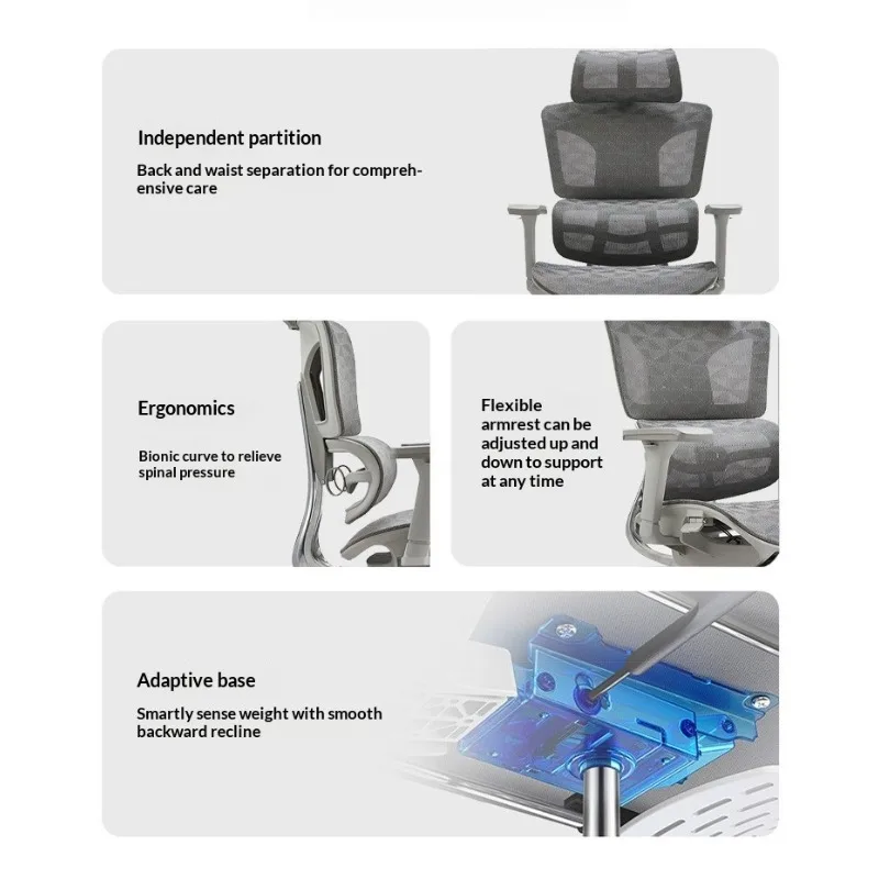 

Компьютерное кресло для геймеров и офиса, эргономичное, с подлокотниками, для отдыха
