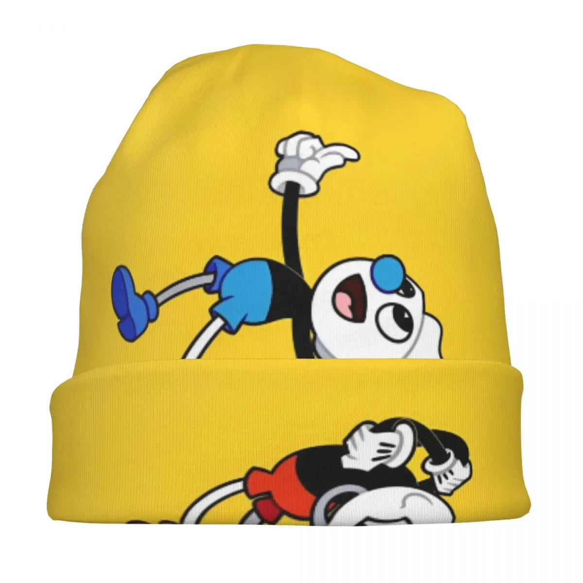 Cuphead And Mugman Skullies Beanies Hats Great Retro Game Autumn Winter Men Women Ski Caps Warm Dual-use Bonnet