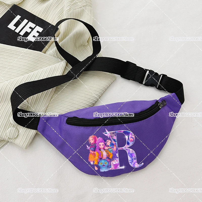 Аниме-k-pop-demon-hunters-a-z-Поясная-сумка-с-принтом-имени-Комбинация-букв-Повседневные-сумки-на-одно-плечо-нагрудные-сумки-Мужчины-Женщины-Модный-подарок