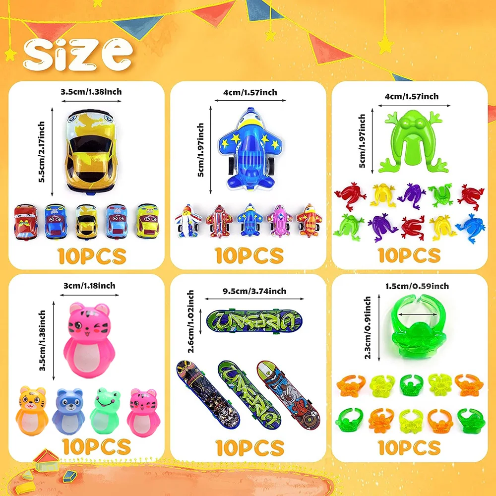 120 Pcs Party Favor Toy Assortment Classroom Rewards Bulk Toys Birthday Party Toy Goodie Bag Filler Box Gifts for Boys and Girls