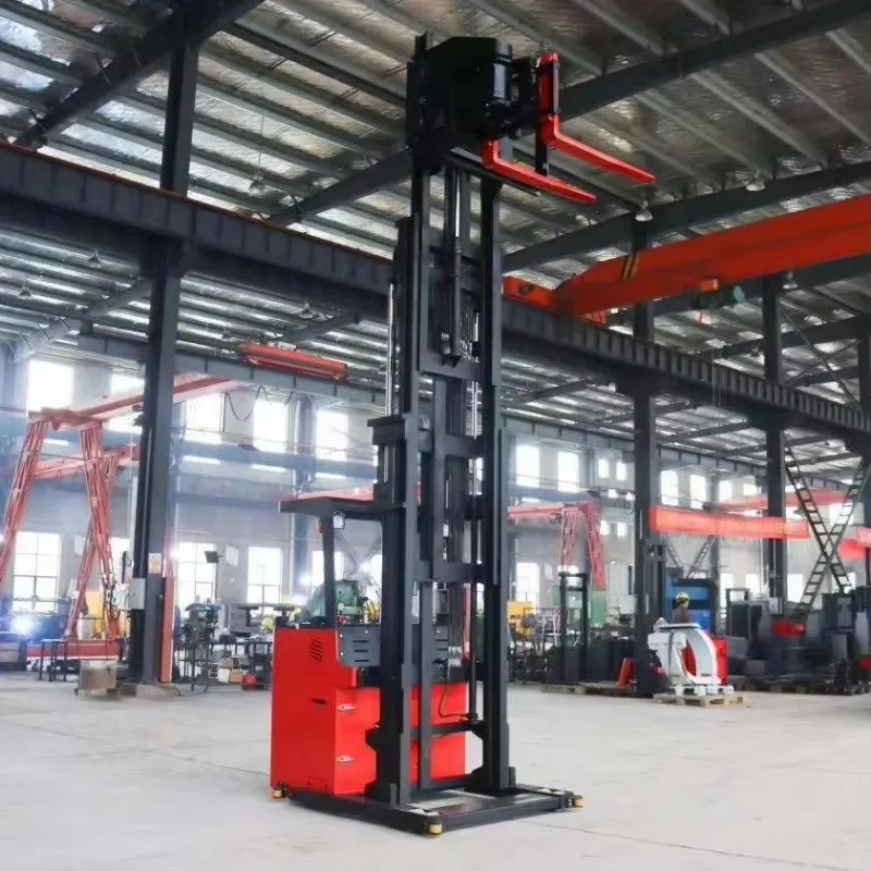 New 3-Way Stacker Electric Reach Forklift 1 Ton 1.5 Ton Seated Stand Style 4m 5m 6m 7m 10m Height Suitable for Warehouses