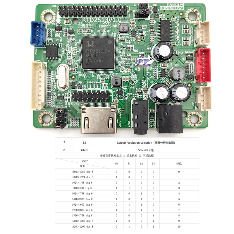 RTD2513V1.0 driver board HDMI input to LVDS output driver-free motherboard industrial control display PC board 11 programs