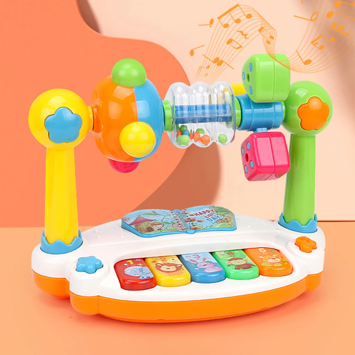 1pcs Kids puzzle enlightenment music toys with light and music,early education sensory toys for boys and girls, birthday gift