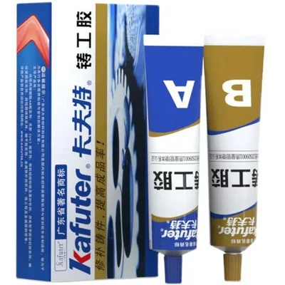 Kafuter A+B 65g Quick-drying Welding Glue Steel Cast Iron Metal Repair Agent Glue 1pc Industrial Repair Paste Glue