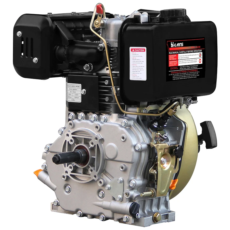 10kw diesel Generator HR192FD Single Cylinder Air-Cooled Conventional Filter Easy Operate Hand Start Key Slot Shaft Euro 5