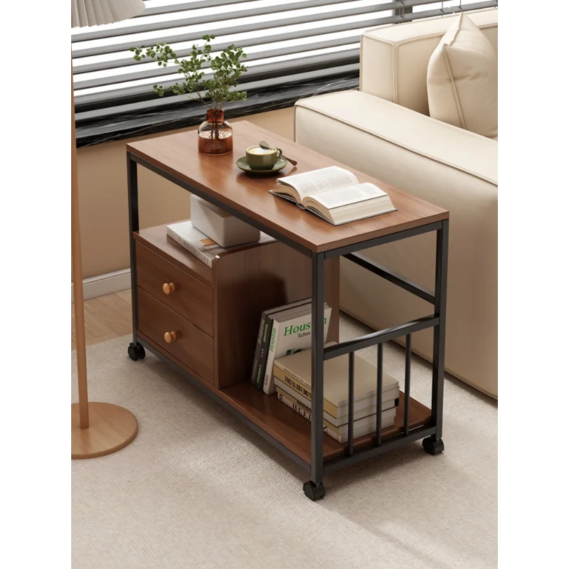 

Sofa side cabinet removable living room coffee table small table shelf household side cabinet leisure balcony tea table