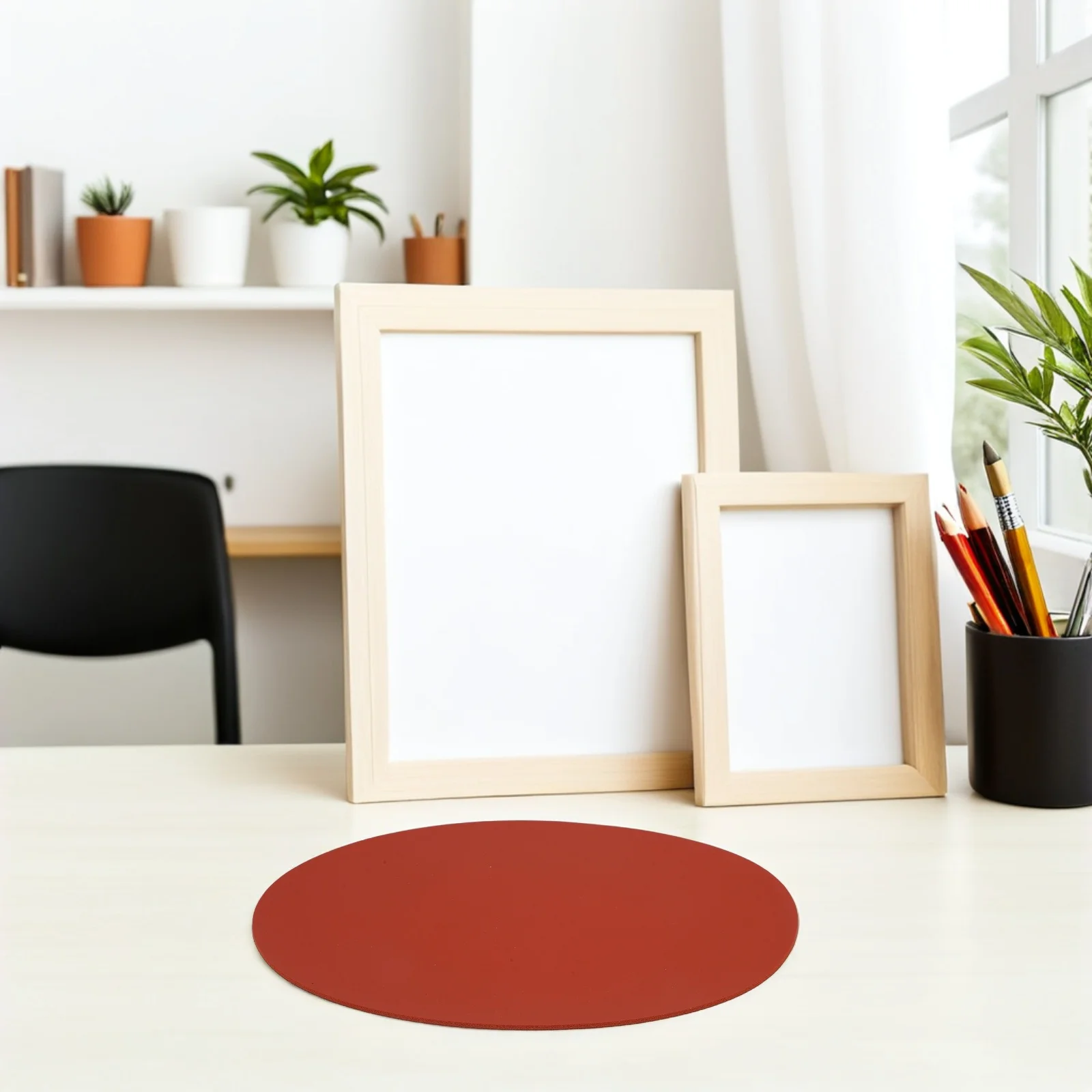 

3Pcs Cork Mouse Pad Round Non-Slip Waterproof Desk Mat Smooth Surface Ergonomic Office Computer Pad for Home Work