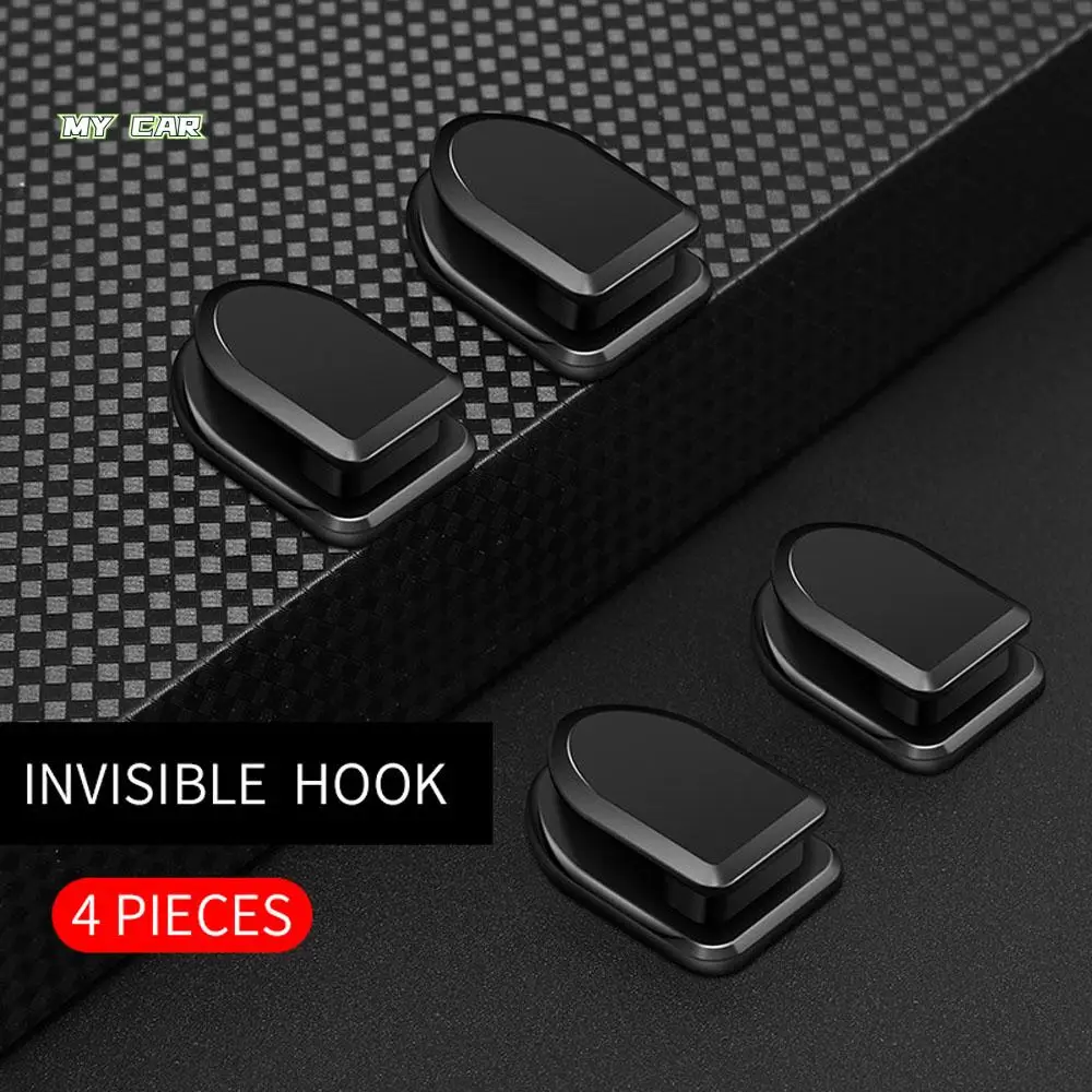 

4Pcs Creative Mini for USB Cable Headphone Car Accessories Car Decor Invisible Hook Car Hook Car Clip Storage Organizer Hanger