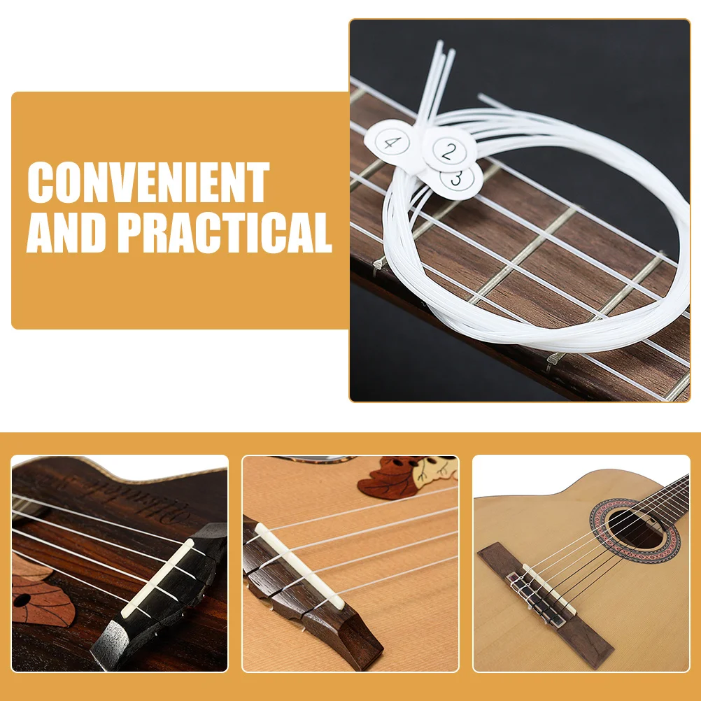 

8Pcs Ukulele Strings Nylon Replacement Durable Set Bright Clear Sound Suitable for Soprano Tenor Musical Accessories