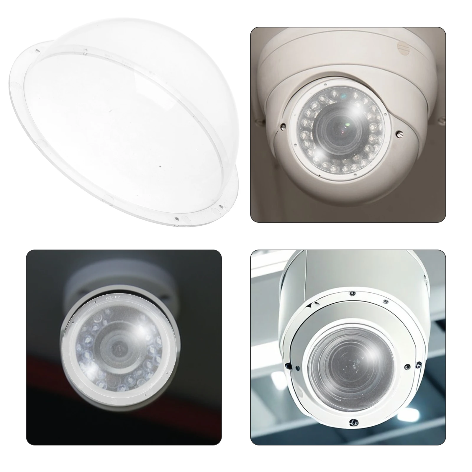 

Acrylic Clear Camera Dome Cover 147Mm Hemisphere Shell Transparent Protective Housing Outdoor Indoor Cctv Security Camera Dome