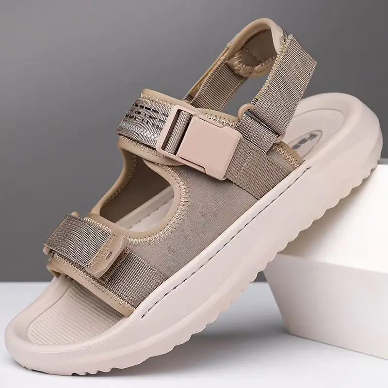 

Men's Summer New Big Size Casual Sports Sandals Thick Sole Lightweight Non Slip Dual Purpose Outdoor Beach Sandals Slippers