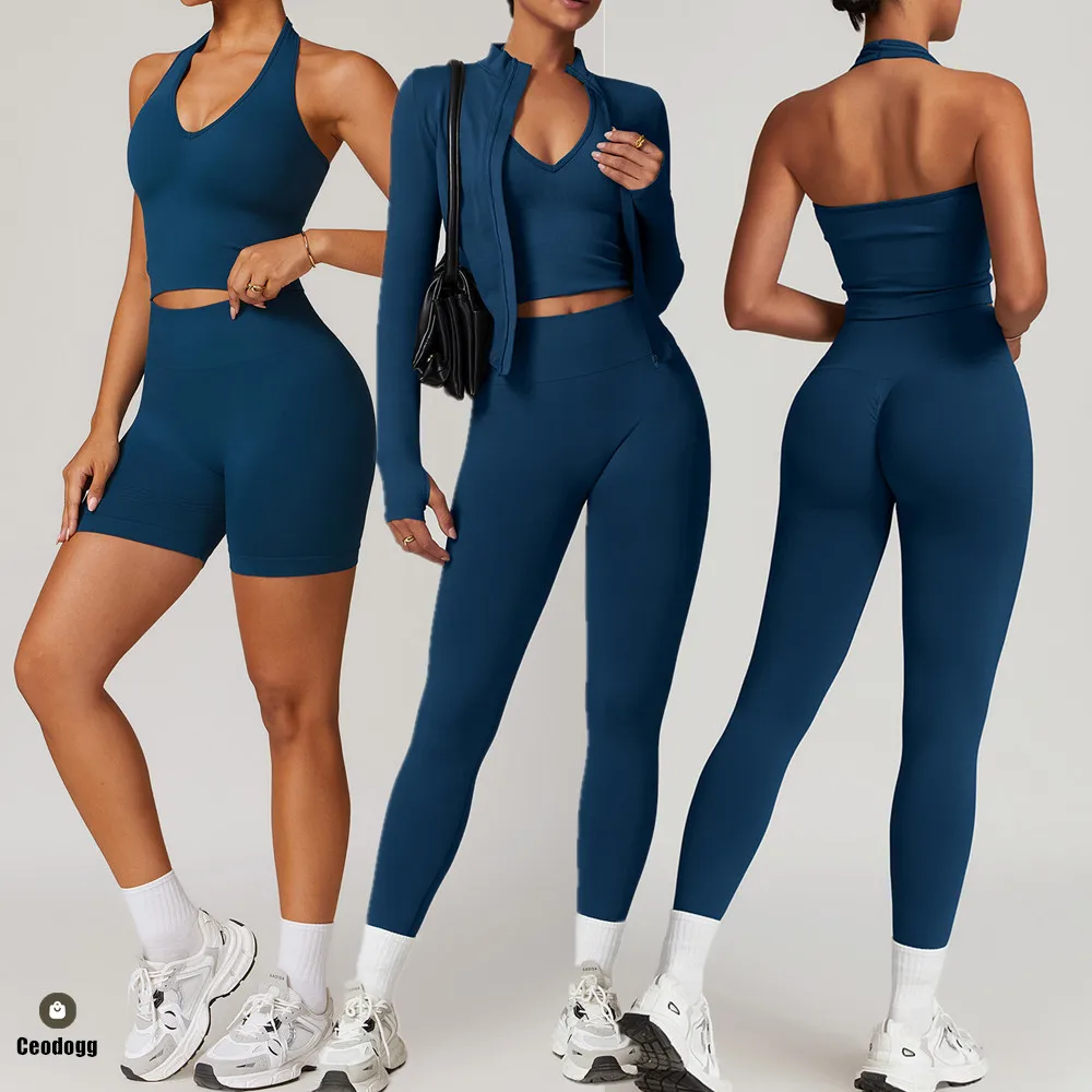 

Комплект для йоги из 2 предметов: бесшовный спортивный костюм, одежда для фитнеса, женский комплект для йоги, спортивный бюстгальтер, леггинсы для спортзала, спортивная одежда XP19