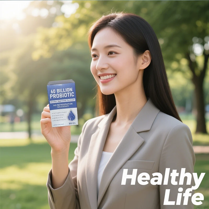 

1 bottle of probiotic capsules improves digestive function immune regulation metabolism and health food