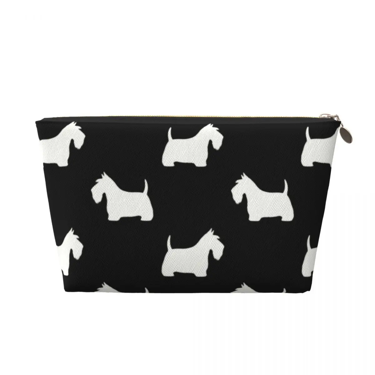 Custom Cute Scottish Terrier Silhouettes Travel Cosmetic Bag Women Scottie Dog Toiletry Makeup Organizer Beauty Storage Dopp Kit