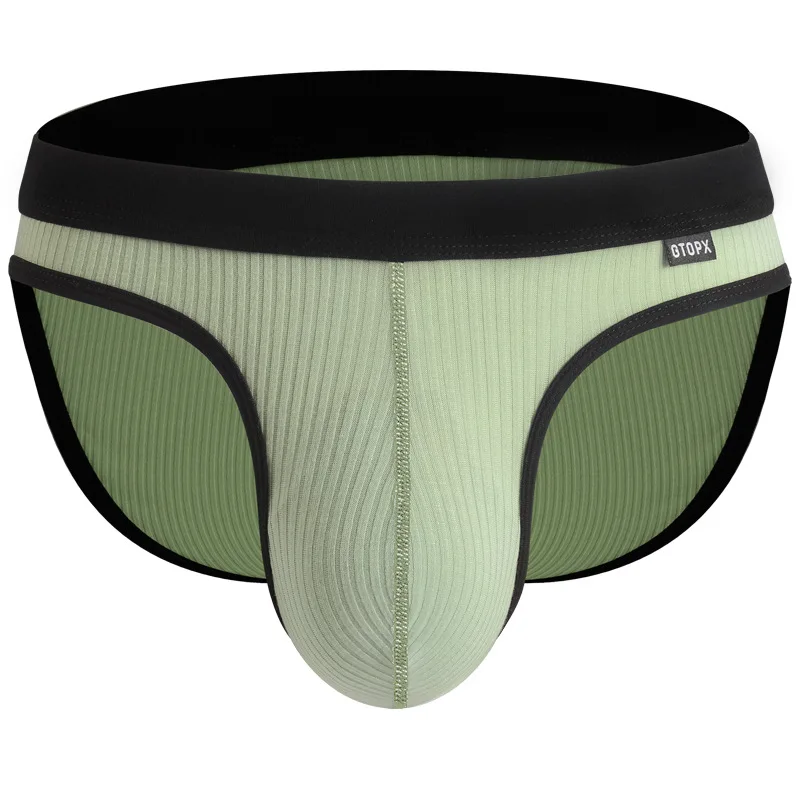New single men's threaded fabric breathability large pocket U convex quick-drying briefs GTOPX MAN