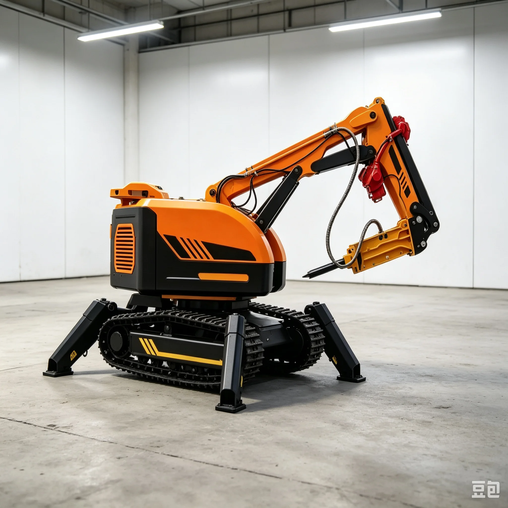 Wireless Remote Demolition Robot Customized Crawler Unit For  Construction Debris Sorting And Moving Work