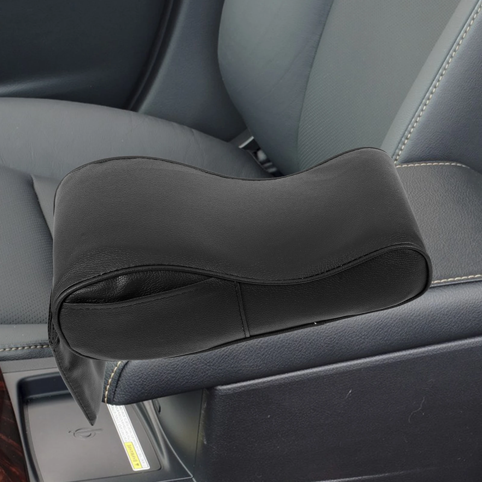 

Memory Foam Car Armrest Cushion Center Console Pad Storage Pockets Faux Comfort Protection For Suvs Trucks Vehicles