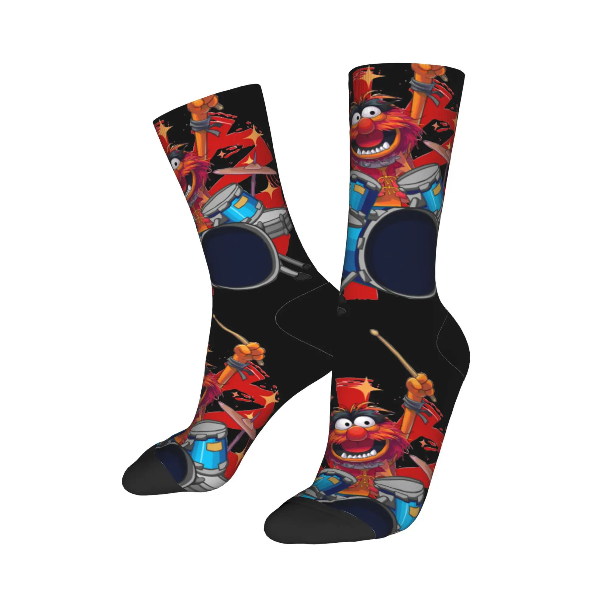 Animal Drummer the Muppets Show Socks Men's Women's Polyester Socks Hip Hop Spring Summer Autumn Winter Middle Tube Socks Gifts