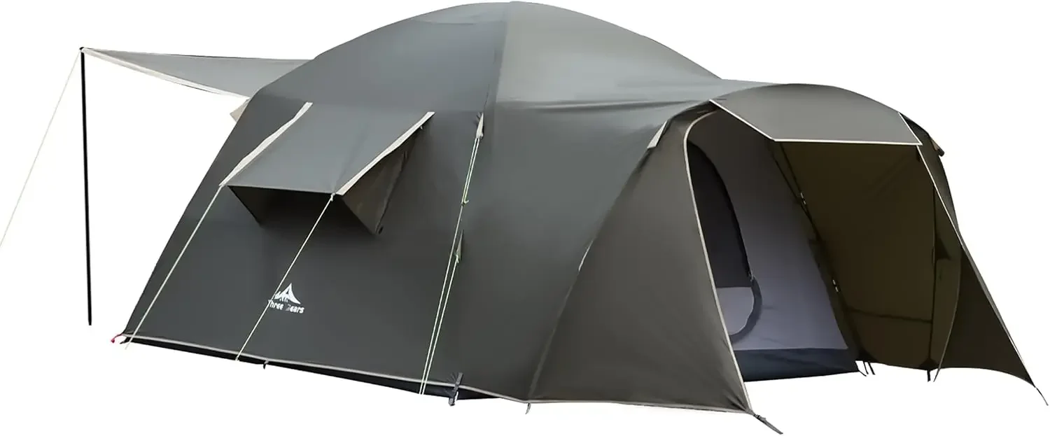 Family Camping Tent - 6-Person Spacious Design, 3000mm Waterproof, Suitable for Road Trips/Backyards