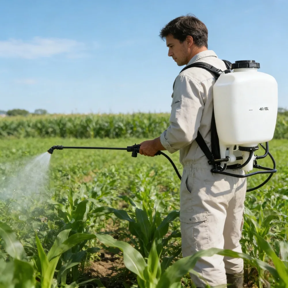 

Ранцевый опрыскиватель на 15 литров для сада и газона с 3-ступенчатой фильтрацией, регулируемой конической насадкой и 20-дюймовой штангой