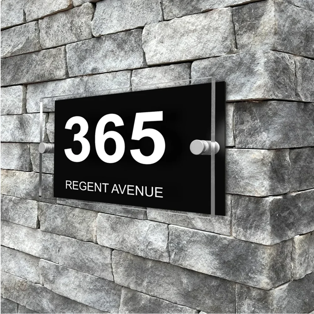 

Custom Acrylic Business Sign - Logo Plaque, House Number, Address Signage (Clear, White, Black, Frosted)