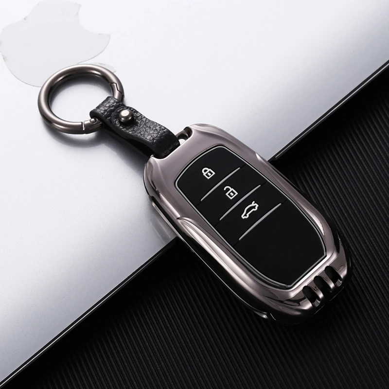 

for Toyota Highlander Corolla 8th-generation Camry Levin Avalon Prado Aluminum Alloy Car Key Case Cover Key Bag Shell Protector