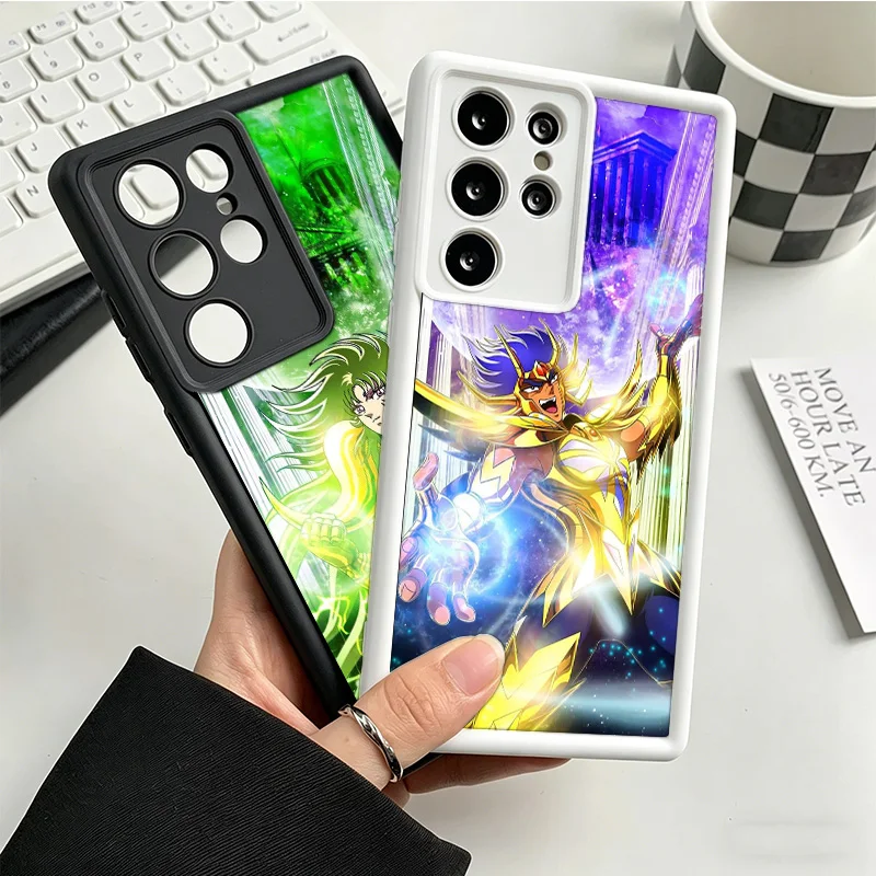 Saint Seiya Knights Of The Zodiac Phone Case For Samsung S25 S26 FE S23 S22 Ultra Galaxy S21 S20 Plus S24 FE Cover Coque Shell P