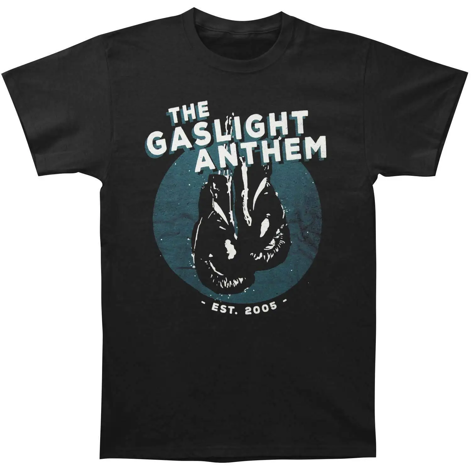 Men's Gaslight Anthem Glov  Tee Slim Fit T-shirt Large Black